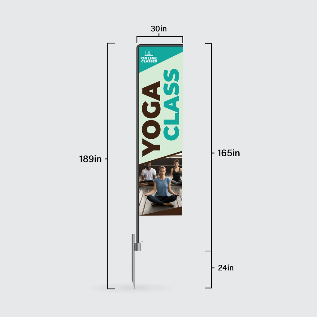 Square Flag (Large 30.5 x 165" - with Print)