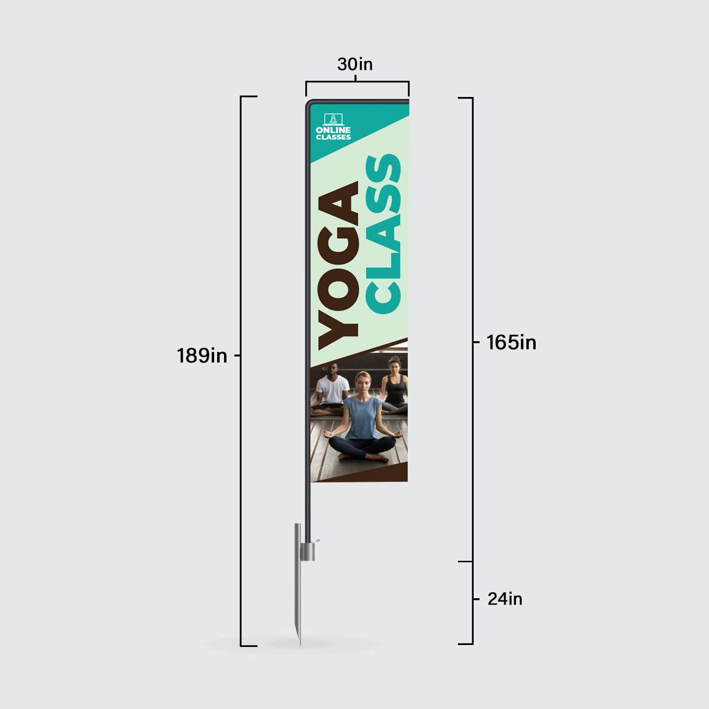 Square Flag (Small 30.5 x 81")