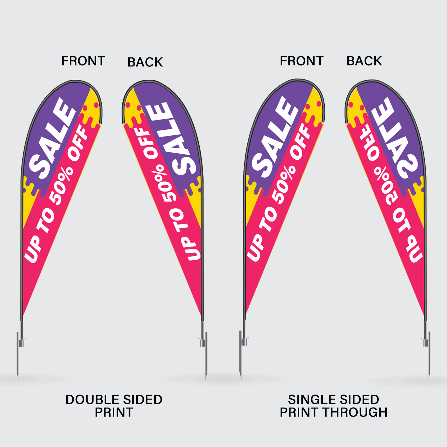 Teardrop Flag (Large 41.5" x 120")